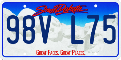 SD license plate 98VL75