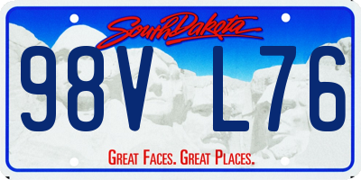 SD license plate 98VL76