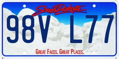 SD license plate 98VL77