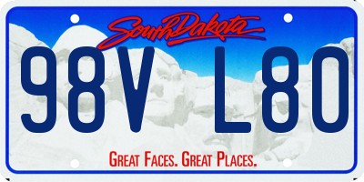 SD license plate 98VL80