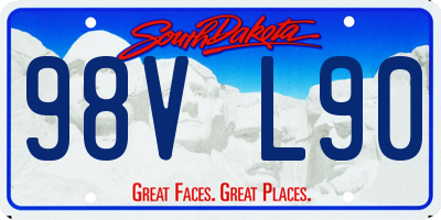 SD license plate 98VL90