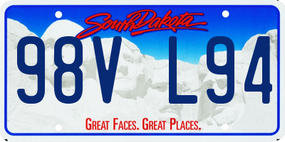 SD license plate 98VL94