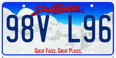 SD license plate 98VL96