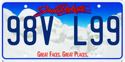 SD license plate 98VL99