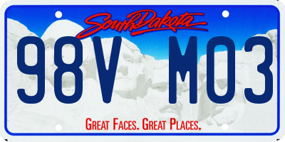 SD license plate 98VM03