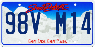 SD license plate 98VM14