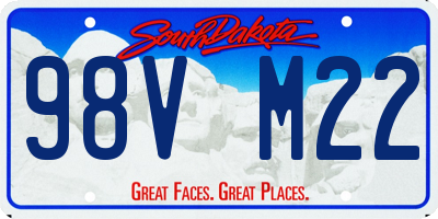 SD license plate 98VM22