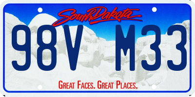 SD license plate 98VM33