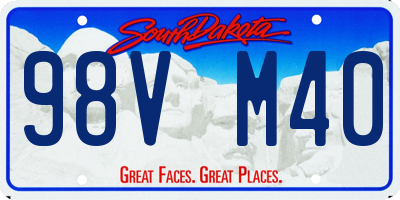 SD license plate 98VM40