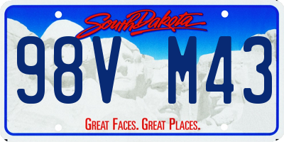 SD license plate 98VM43
