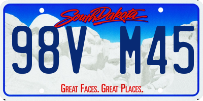 SD license plate 98VM45