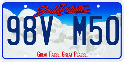 SD license plate 98VM50