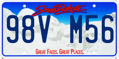 SD license plate 98VM56