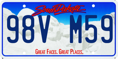 SD license plate 98VM59