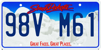 SD license plate 98VM61
