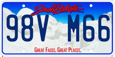 SD license plate 98VM66