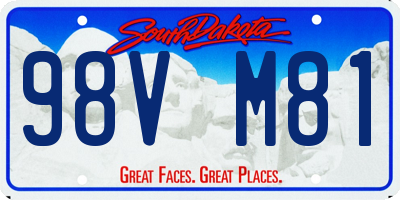 SD license plate 98VM81