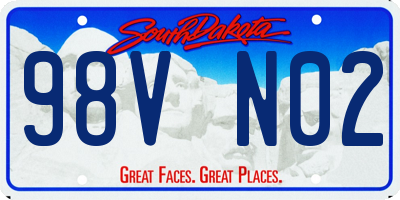 SD license plate 98VN02