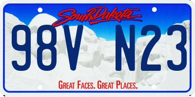 SD license plate 98VN23