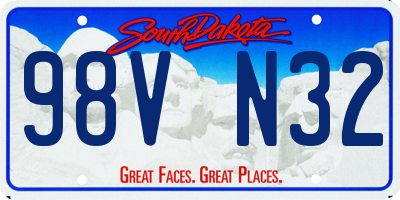 SD license plate 98VN32