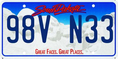 SD license plate 98VN33