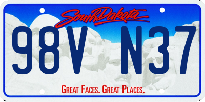 SD license plate 98VN37