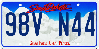 SD license plate 98VN44