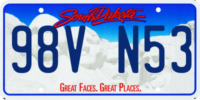 SD license plate 98VN53