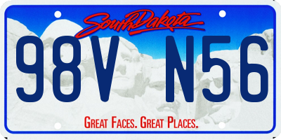 SD license plate 98VN56