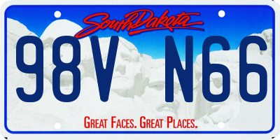 SD license plate 98VN66