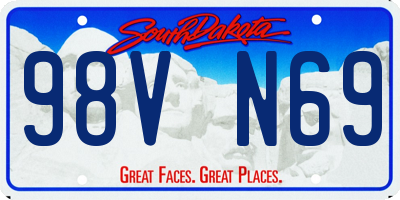 SD license plate 98VN69
