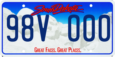 SD license plate 98VO00
