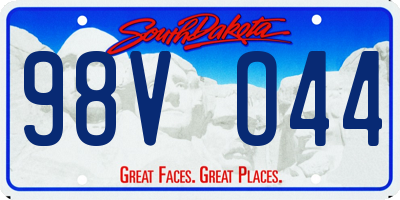 SD license plate 98VO44