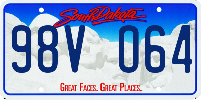 SD license plate 98VO64