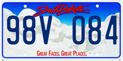 SD license plate 98VO84