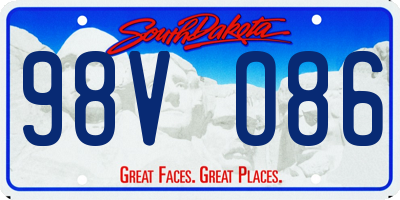 SD license plate 98VO86