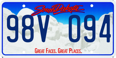 SD license plate 98VO94