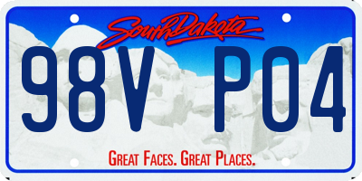 SD license plate 98VP04