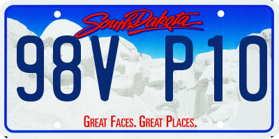 SD license plate 98VP10