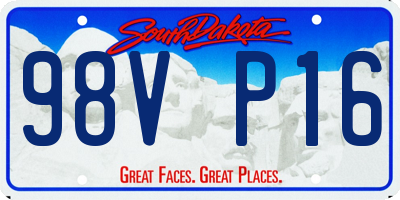 SD license plate 98VP16