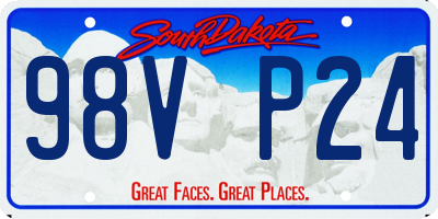 SD license plate 98VP24