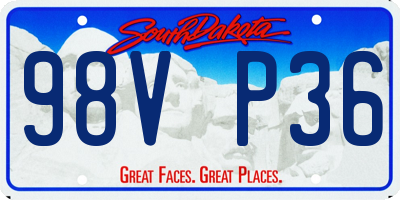 SD license plate 98VP36