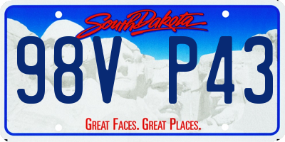 SD license plate 98VP43