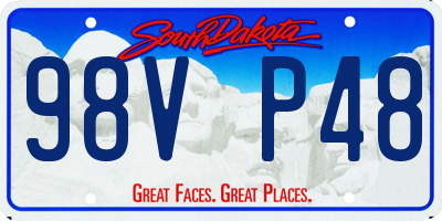 SD license plate 98VP48