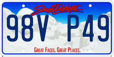SD license plate 98VP49