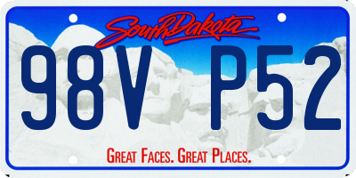 SD license plate 98VP52