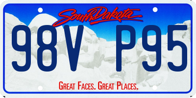 SD license plate 98VP95
