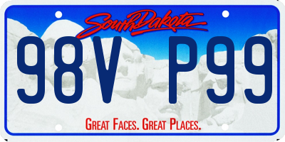 SD license plate 98VP99
