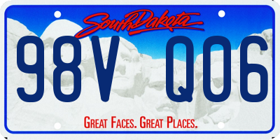 SD license plate 98VQ06