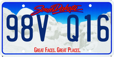 SD license plate 98VQ16